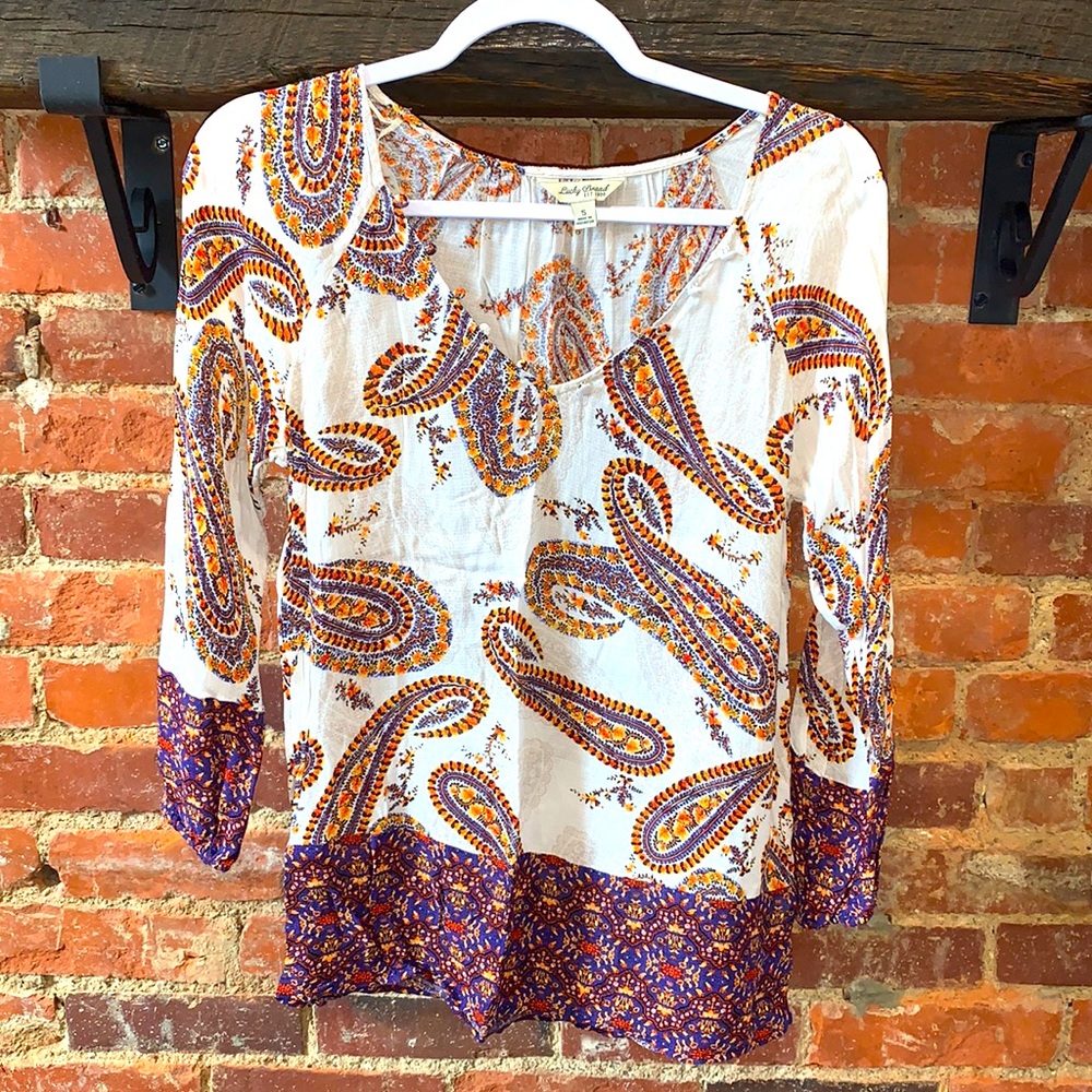 ⭐️SOLD⭐️ Lucky Brand women’s quarter sleeve top